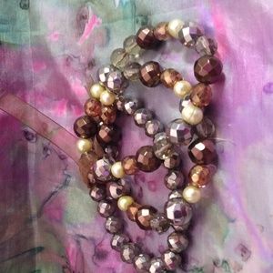 Trio of Earth tone bracelets